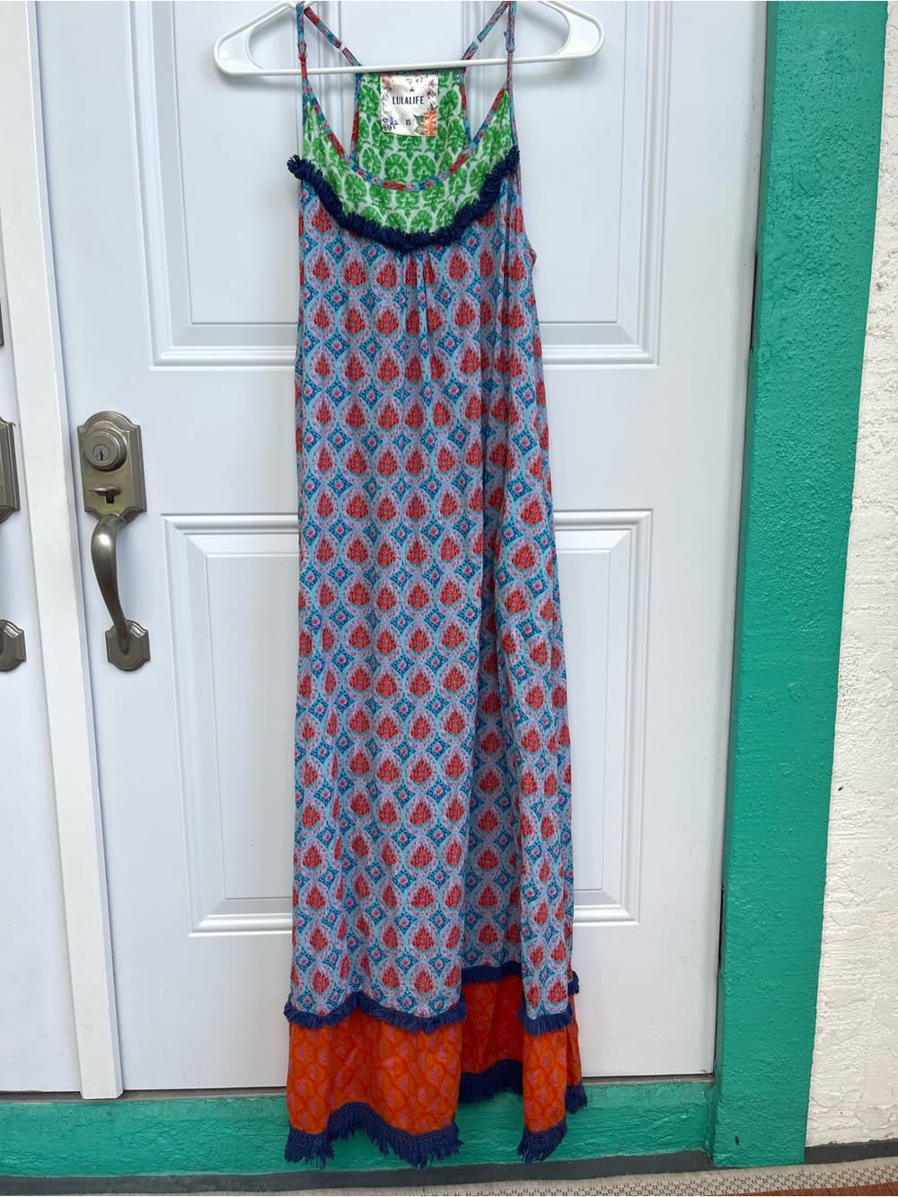 LulaLife Boho Cotton Maxi Dress Extra Small